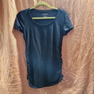 Great Expectations Women's Black Maternity Short Sleeve Shirt Size M(8-10)